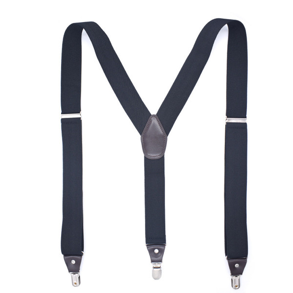 Man's Suspenders Fashion Braces Strong 3 Clips Women's Suspenders Trousers Suspensorio Elastic Strap size 3.5*120cm