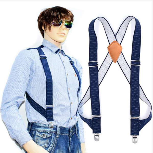 JIERKU Suspenders Man's Braces Genuine Leather Suspenders Outdoor Work Suspensorio Trousers Strap Father/Husband's Gift YT002