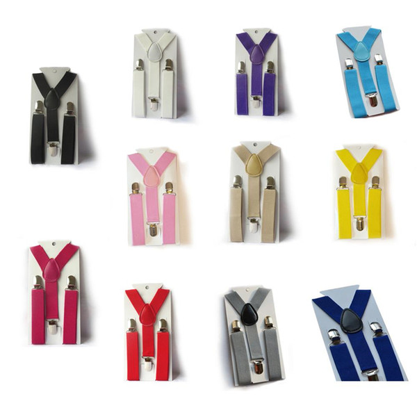 Free Shipping Kids Suspender Clip-on Y-Back Boys & Girls Children Elastic Wedding Suspender Factory Sale 40+ Colors