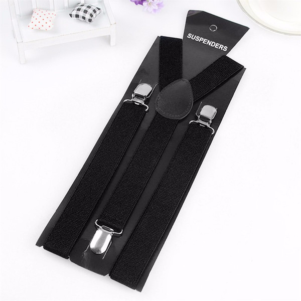 New Mens Womens Unisex Clip-on Suspenders Elastic Y-Shape Adjustable Braces Colorful For Female Male Fashion Accessory