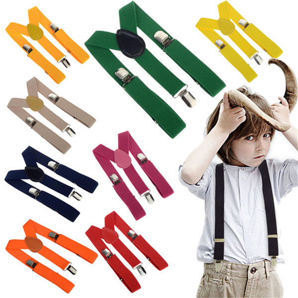 Braces Children Apparel Accessories 2018 Hot Sale Unisex Kids Boy Girls Clip-on Suspenders with Adjustable Elastic 6colors