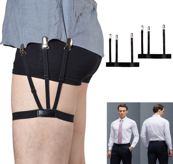 1 Pair Mens Shirt Stays Garters Holder Adjustable Shirt Holders Resistance Belt Shirt Suspenders For Men Locking Clamps#0921