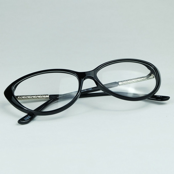 Wholesale Crescent Style Cateye Frame Metal Rhombic Plaid Legs With Whole Rods Good Made Optical Glasses For Sexy Lady