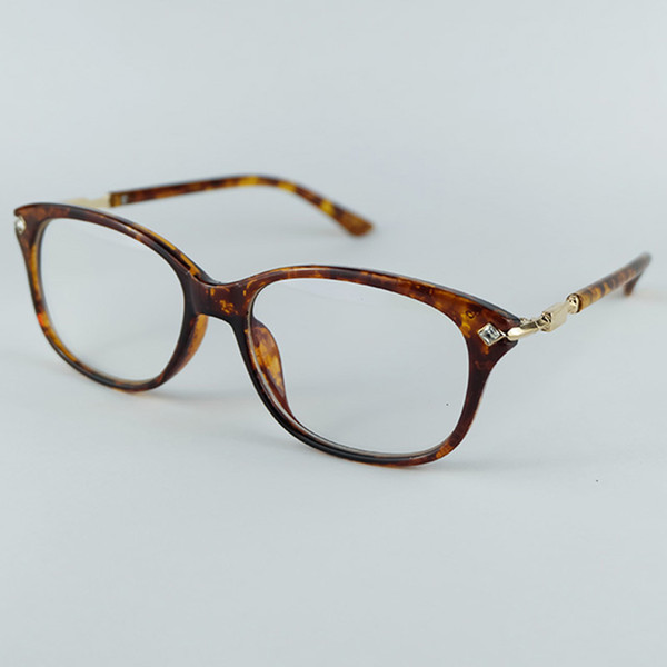 Wholesale New Fashion Daily Optical Frame Inlay Diamond Beautiful Plastic Blend Metal Glasses Frame For Women