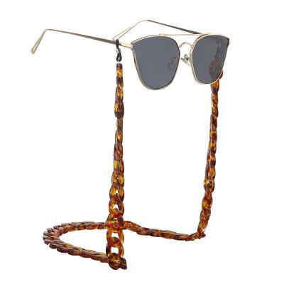 Resin acrylic plastic leopard-print eyeglasses chain