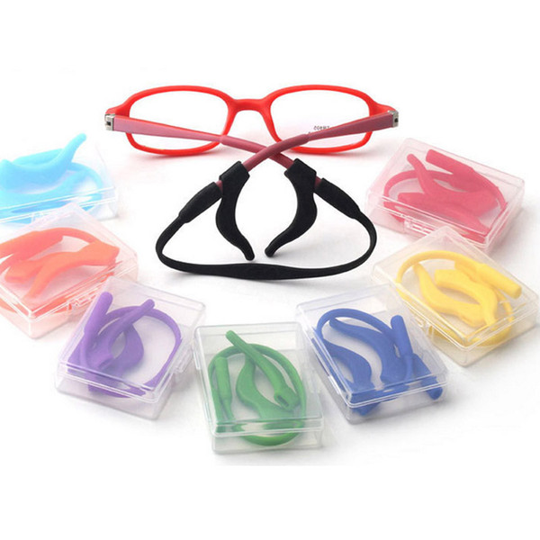 Children mixed color Wholesale Sport Eyeglasses Sunglasses Kids sports anti-skid Silica gel Glasses chain cord holder String set