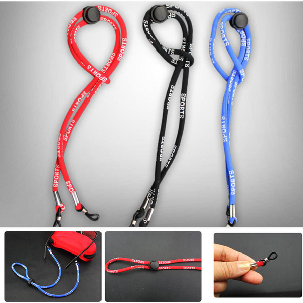 Silica gel teeth Eyewear Sunglasses chains Outdoor sports Anti-skid Chains sunglasses Lanyards Super hole bayonet anti-skid enhanced fixed