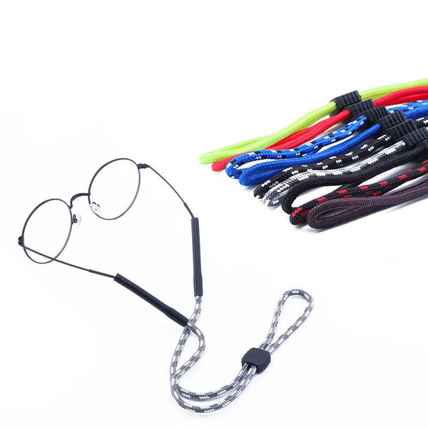 Eyewear Adjustable Sturdy Eyeglasses chains Sport Strap Cords Sunglass retainer with silicone end tube eyeglass lanyard string