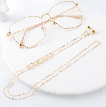 2019 New fashion pearl eyeglasses chain women retro Lori Necklace eyeglasses chain rope fashion stainless steel chain