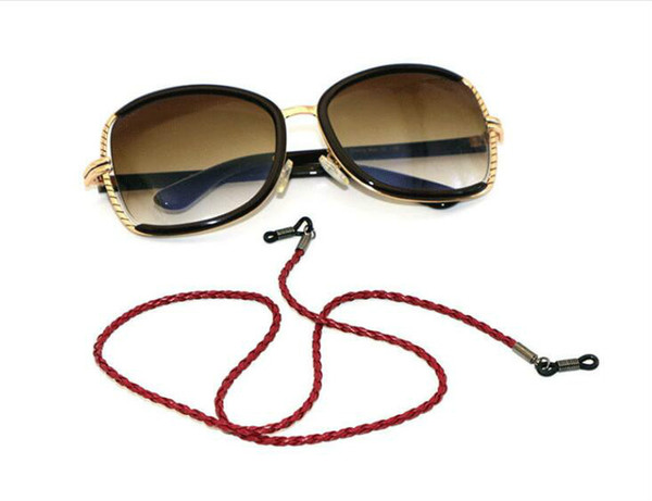 Hot Sale Colorful PU Leather Glasses Neck Strap String Rope Band Eyeglass chains Cord Adjustable End Glasses Holder