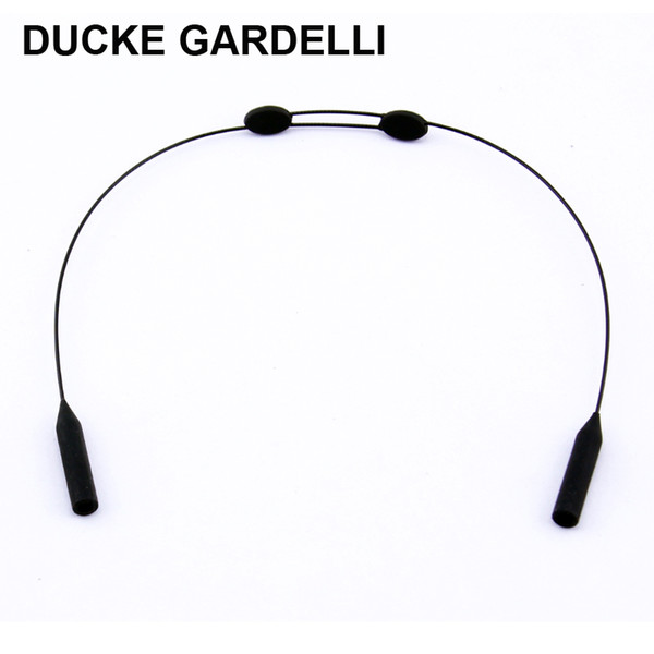 DUCKE GARDELLI Black Adjustable Eyeglasses Sunglasses Kids Men Women Glasses holder chain steel Wire+Silicone cord String 0504