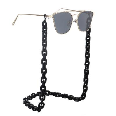 Resin acrylic plastic black eyeglasses chain simple retro fashion environmental protection eyeglasses chain anti-slip and anti-loss