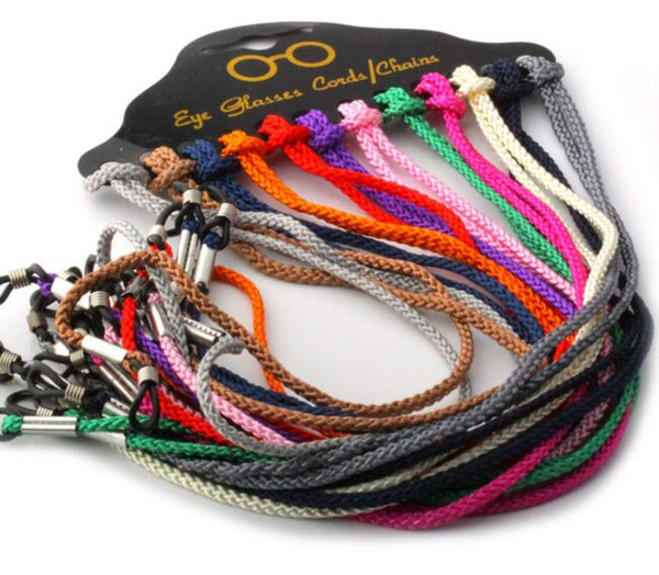 12pcs/Pack Braided Nylon Eyeglasses Strap Chain Necklace Neck Cord String for Sunglasses Reading Glasses Multicolor Lanyard Holder Black