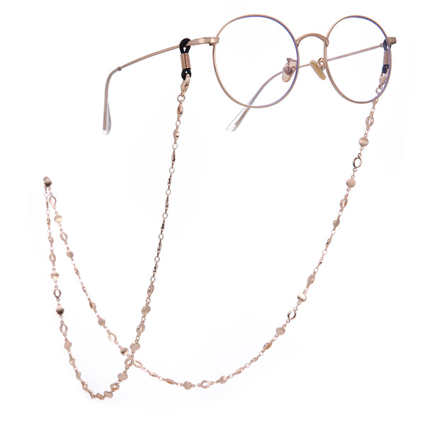 MyshapEuropean Fashion Popular Gold and Silver Plated Solid and Hollow Round Charm Eyeglasses Alloy Metal Sunglasses Glasses Chain for Women