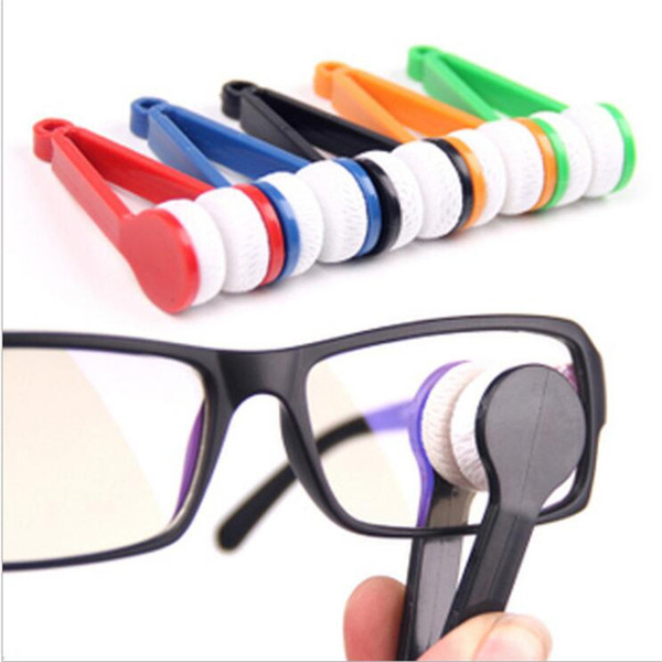 Mini Portable Glasses Cleaning Rub Eyeglass Sunglasses Spectacles Microfiber Cleaner Brushes Wiping Tools hot 300pcs cny992