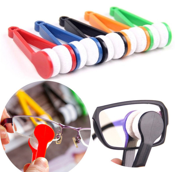 Eye Glass Cleaner Microfiber Plastic Brush Sunglasses Lens Cleaning Wipes Tools Multifunction Portable Brush Wholesale