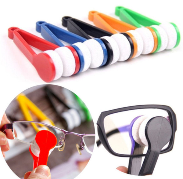 Sun Glasses Eyeglass Microfiber Spectacles Cleaner Brush Cleaning Tool Random Color Sunglasses