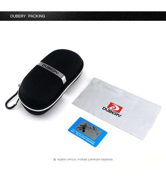 DUBERY Glasses Box Mirror Cloth polarized Test card Brand Outer packaging glasses cloth bag supporting packaging