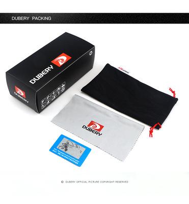 2018 DUBERY Glasses Box Mirror Cloth polarized Test card Brand Outer packaging glasses cloth bag supporting packaging