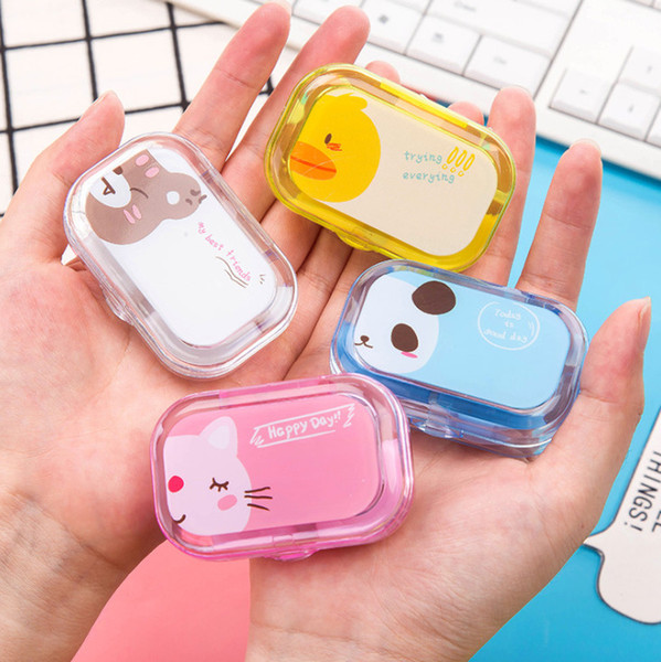 new Lovely Travel Pocket Storage Contact Lens Case Holder Container Fruit Style Lens Box with Mirror
