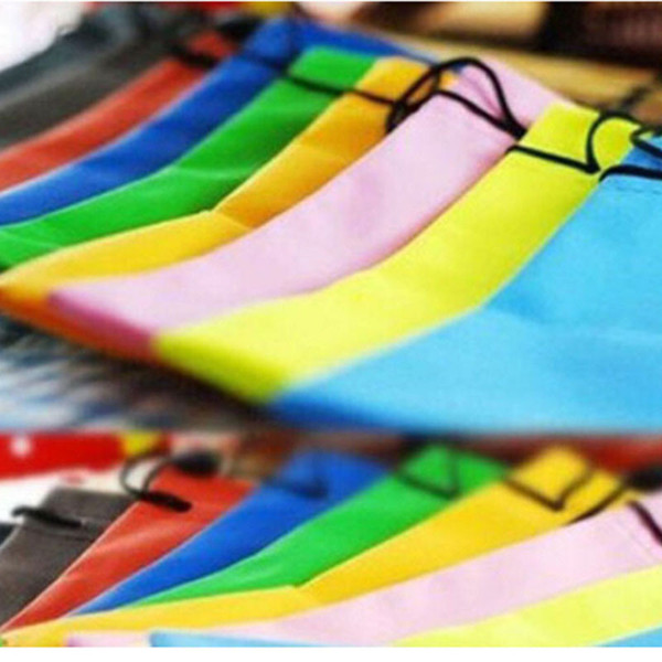 Free shipping waterproof leather plastic sunglasses pouch soft eyeglasses bag glasses case many colors mixed D