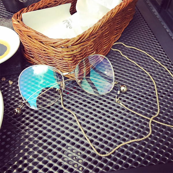 Hot Fashion Sunglasses Chain Retro Hollow Chain Copper Glasses With Hanging Link Gold And Silver Length 78cm 24pcs/lot