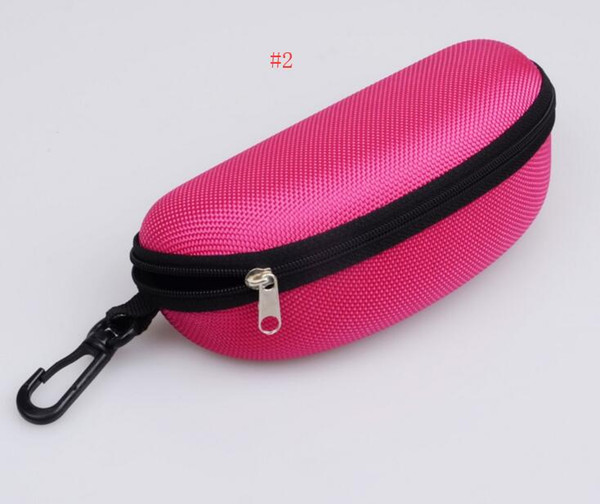 11 colors Sunglasses Case Eyeglasses Box Glasses Bag Eyeglasses Carry Box Sunglass Portable Zipper Hook Hard Holder Sunglasses 20 pcs