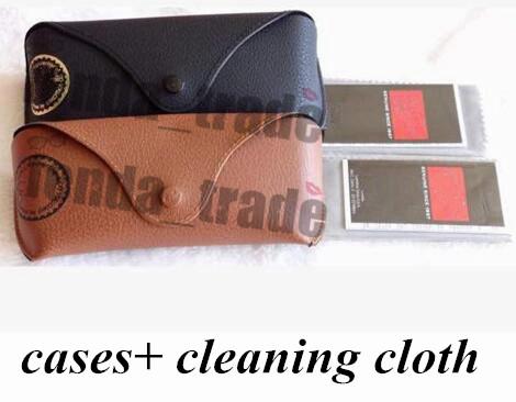 Black Brown New Leather Case Black & Brown with cleaning Cloth Factory Price HoT sale Top quality