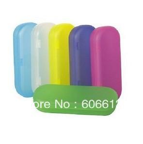 Wholesale-Bright Coloured Hard Plastic Eyeglasses Spectacle Case, Colorful PP Eyewear Box, 20pcs/lot