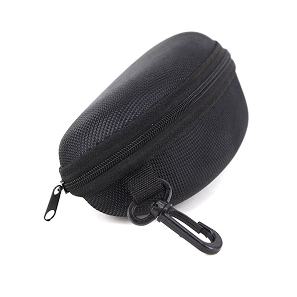 Wholesale Black Sunglasses Box with hook Hanger Zipper Glasses Case for Big Frame Hot Sale free shipping