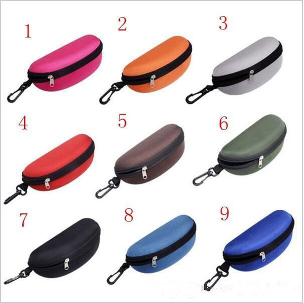 Sunglasses Case Eyeglasses Box Glasses Bag Eyeglasses Carry Box Sunglass Portable Zipper Hook Hard Holder Sunglasses