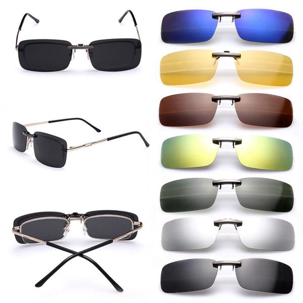 Men's Women's Polarized Day Night Vision Clip On Lens Glasses Sunglasses Fashion