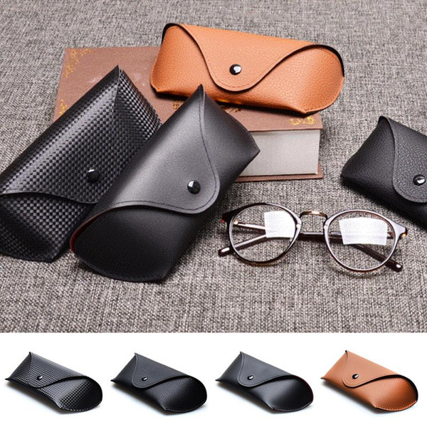 Fashion Hot Sale Men Women Portable Glasses Case Magnetic PU Leather Fold-able Glasses Box For Eyeglass oversize Sunglasses