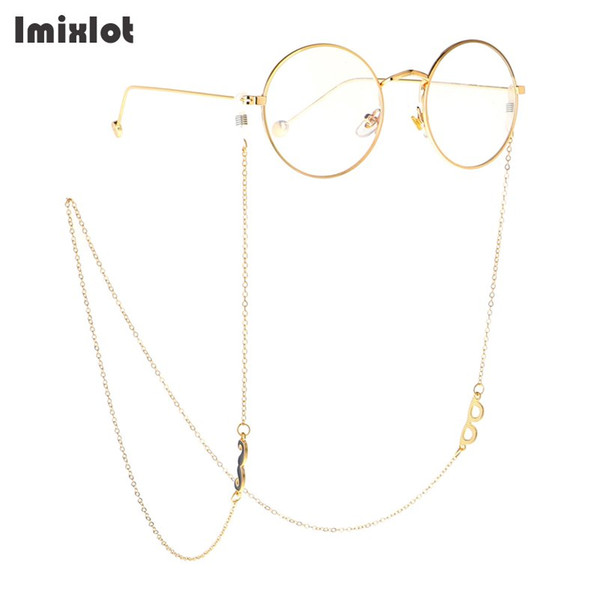 Leaf Beard Charm Fashion Handmade Reading Glasses Spectacles Glasses Sunglasses Holder Neck Cord Metal Strap Chain