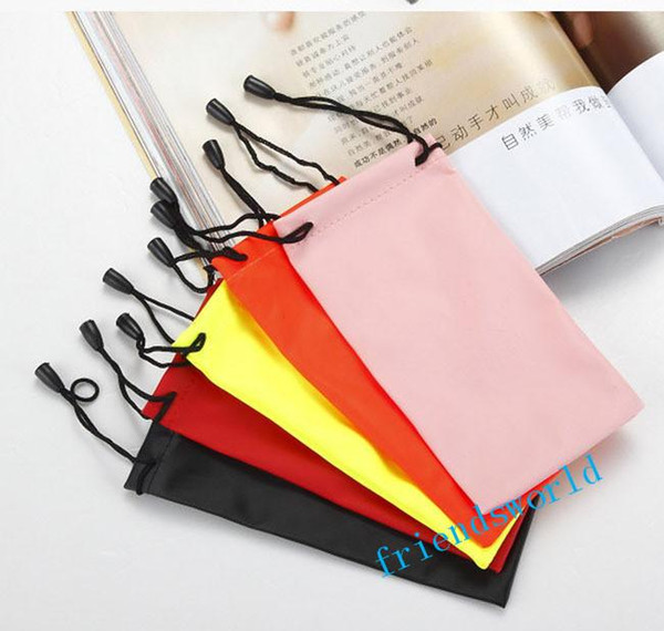 Free Shipping Fashion Accessories Waterproof Leather Plastic Sunglasses Pouch Soft Eyeglasses Bag Glasses Case 1000pcs/lot