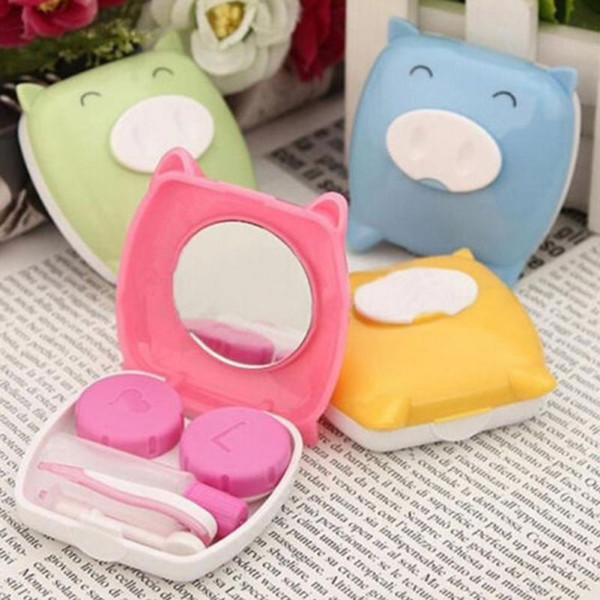 2017 Random Color Travel Glasses Contact Lenses Box Contact lens Case for Eyes Care Kit Holder Container Portable