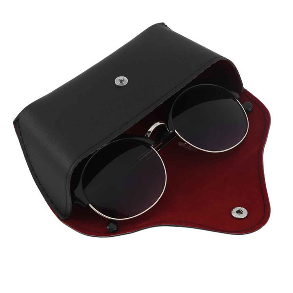 PU Leather Glasses Case Vintage Sunglasses Glasses Holder Box Eyeglasses Solid Storage Box