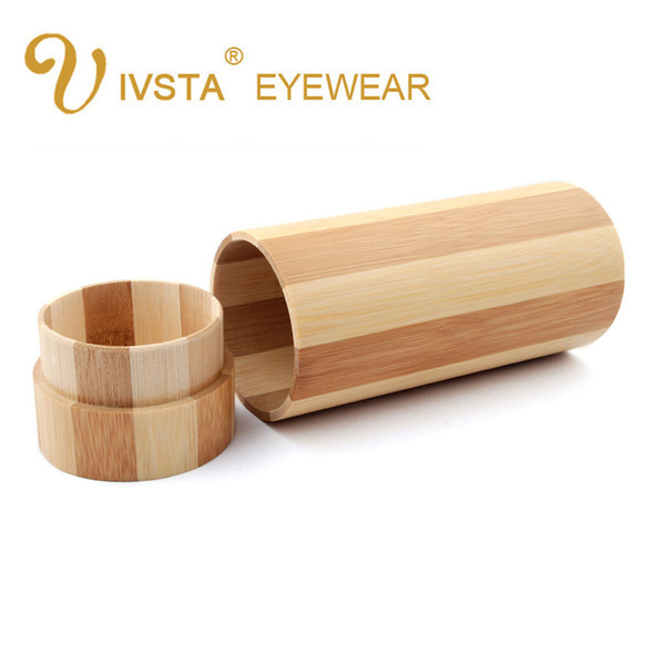 IVSTA 2017 Round Bamboo box for Wood Sunglasses Bambu case Sun Glasses Custom Wooden cases Handcrafted maderia VB0478 free logo custom