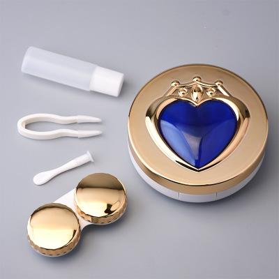 2019 Luxury Contact Lens Box Heart With Mirror Travel Portable Case Storage Container For Women Girls