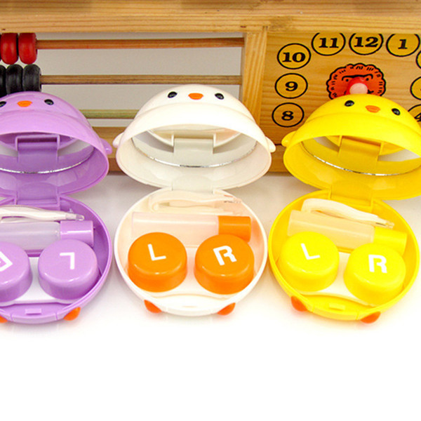 High quality fashion contact lens case cute color lens Container