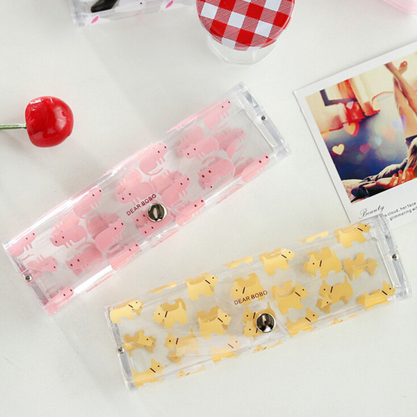 Cartoon Cute Travel Women Transparent PVC Eye Glasses Box Bag Case Protection Carry Box Eyewear Accessoires