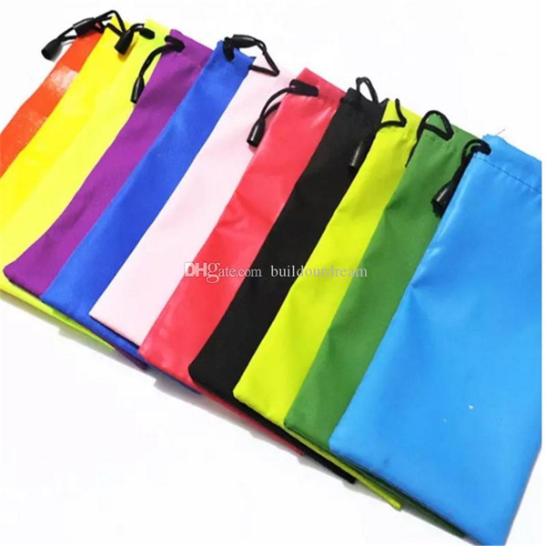 500pcs High Quality Candy Color Plastic Sunglasses Pouch Soft Eyeglasses Bag Glasses Phone bags Drawstring Sunglasses Cases 2017092108