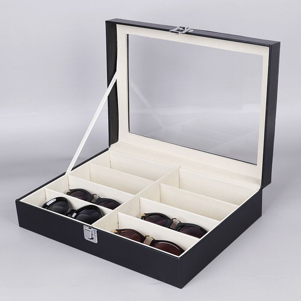 PU Leather Glasses Receiving Box 8 Style Sunglasses Display Box Large Leather Sun glasses Box Douglas