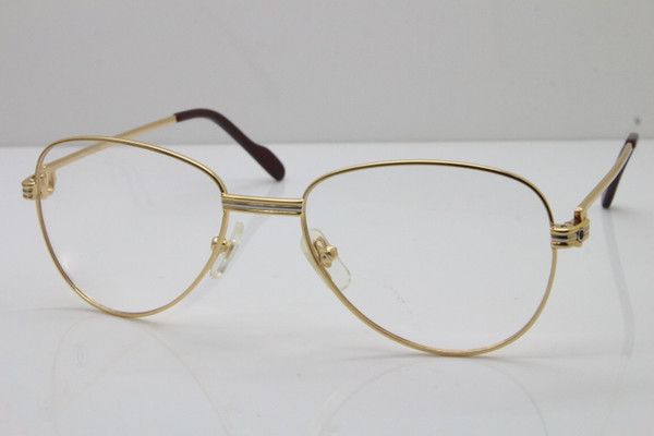 Free Shipping Wholesale Gold Frame glasses frames designer Round Metal Unisex Eyeglasses Carter 1156479 Original vintage Eyeglasses In Gold