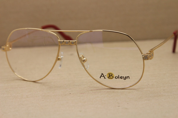 Hot 1324912 Larger Metal Eyeglasses glasses Women men famous brand eye glasses frames for men Frame Size:59-15-140mm