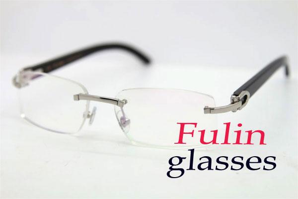 Hot Famous Brand Design Black Buffalo Horn Read Eyeglasses Fashionable Womens Reading Glasses T8100903 Size : 54-18-140mm