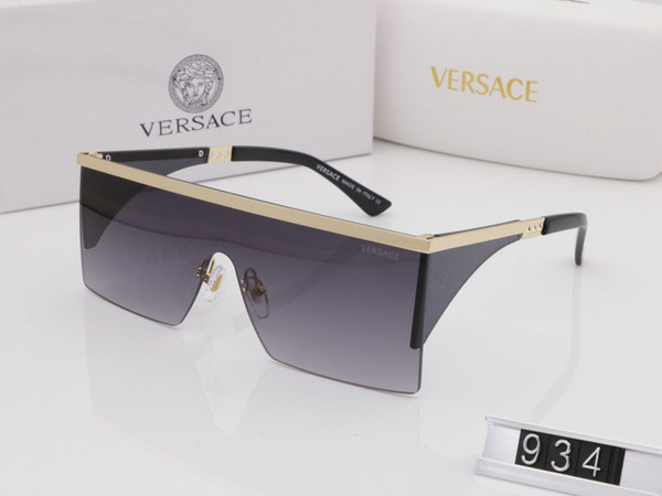 Top Qualtiy New Fashion 934 UV 400 Original Box Protection Gold Chain Tyga Medusa Sunglasses Men/Women Sun Glasses