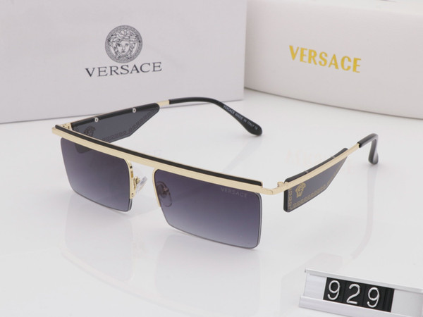 Top Qualtiy New Fashion 929 UV 400 Original Box Protection Gold Chain Tyga Medusa Sunglasses Men/Women Sun Glasses