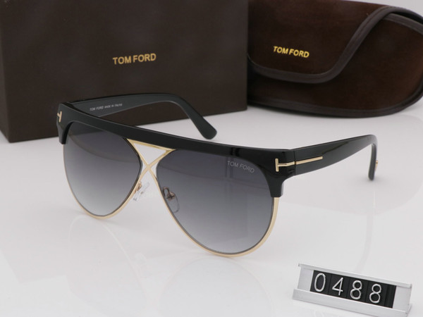 Top Qualtiy New Fashion 0488 Tom Sunglasses For Man Woman Erika Eyewear Ford Sun Glasses With Original Box