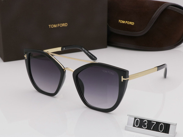 Top Qualtiy New Fashion 0370 Tom Sunglasses For Man Woman Erika Eyewear Ford Sun Glasses With Original Box